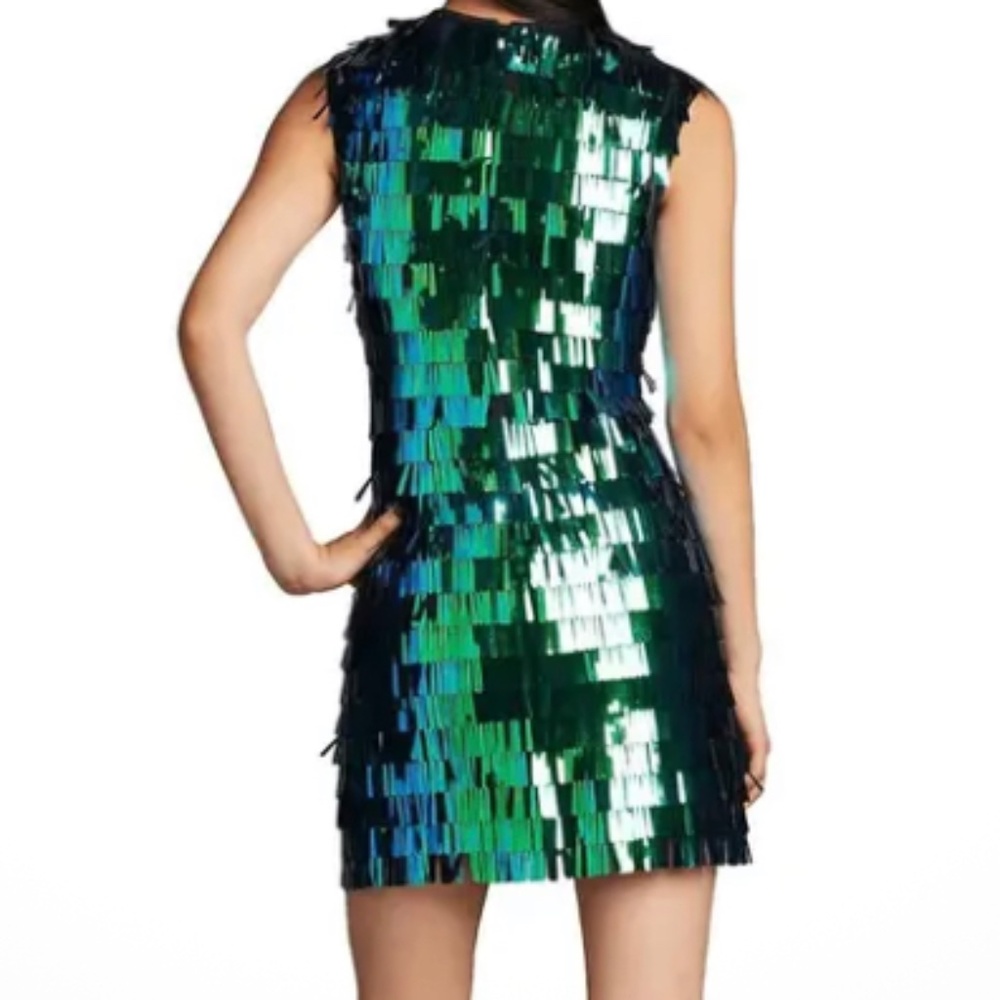 SHO (Tadashi Shoji) Black Sequin Fringe Bodycon, Minidress, NWT, Sz. XS